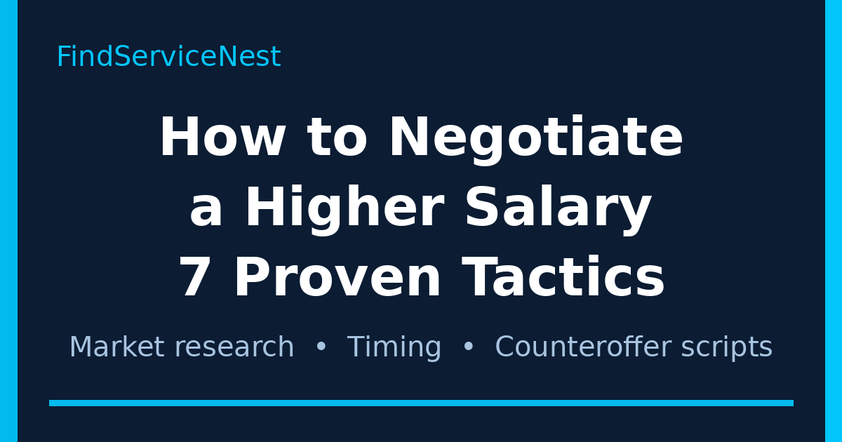 How to Negotiate a Higher Salary: 7 Proven Tactics