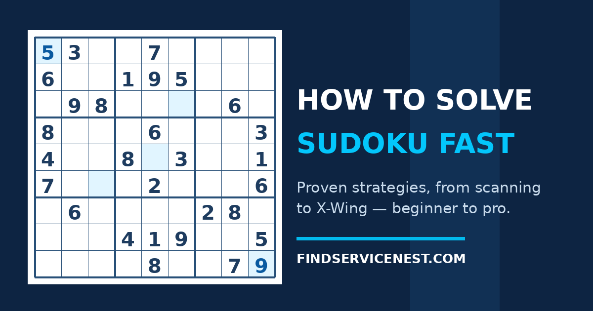 How to Solve Sudoku Fast: Strategy Guide for 2026